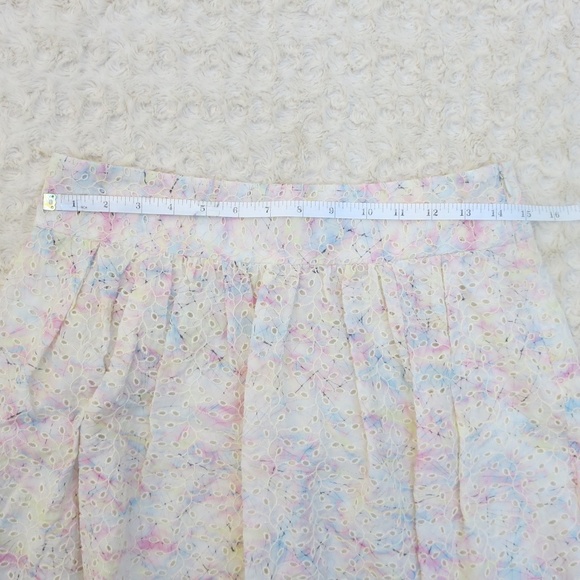 Theory Luvetta Rainbow size 2 Silk eyelet Skirt - Picture 5 of 7